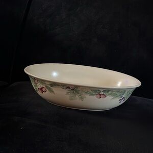 Pfaltzgraff Jamberry Oval Serving Bowl 11.75” Stoneware Dish retired 2006